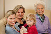 Four female generations of a family