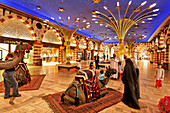 Arabian Court at Dubai Mall next to Burj Khalifa, biggest shopping mall in the world with more than 1200 shops, Dubai, UAE