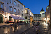 Gradska Kavana Kafeehaus, Arsenal, Uhrenturm, Historische Altstadt von Dubrovnik Kroatien