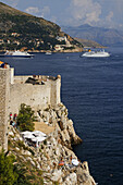 Buza Bar, Sonnenuntergang, Kreuzfahrtsschiffe, Dubrovnik Kroatien