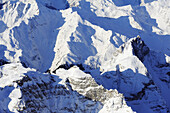 Kalkkögel im Winter, Luftaufnahme, Kalkkögel, Stubaier Alpen, Tirol, Österreich, Europa