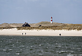 Elbow peninsula and List East lighthouse, Sylt, Schleswig-Holstein, Germany