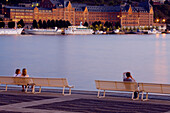 Benches near the water, Stockholm, Sweden