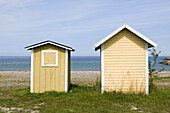 Yellow bathing huts