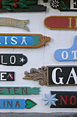 Name-signs from old boats