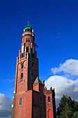 Lighthouse Loschenturm under blue sky, Bremerhaven, Hanseatic City of Bremen, Germany, Europe