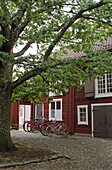 Red wooden houses, Eksjö, Smaland, Sweden, Europe