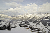 Mountainous landscape in Winter, Maria Alm, Salzburger Land, Austria, Alps, Europe