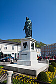 Mozartdenkmal, Mozartplatz, Altstadt, Salzburg, Salzburger Land, Österreich