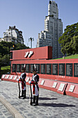 Argentine soldiers at Malvinas Falkland War Memorial at Plaza Libertador General San Martin, Buenos Aires, Argentina, South America, America