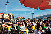 Main square, Mondello, Palermo, Sicily, Italy