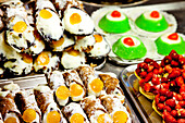 Typical sicilian cake, Caffè Antico Spinnato, Palermo, Sicily, Italy