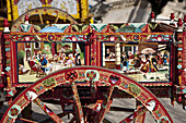 Traditioneal horse drawn cart, Taormina, Sicily, Italy