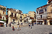 Cathedral square, Piazza Duomo, Taormina, Sicily, Italy