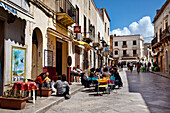 Café, Insel Favignana, Ägadische Inseln, Sizilien, Italien, Europa