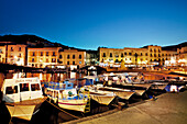 Harbour, Lipari city, Island of Lipari, Aeolian islands, Sicily, Italy