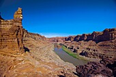 Overview of The Loop, Colorado River, Canyonlands National Park, Utah, USA