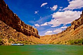 Whitewater rafting trip oar trip on the Colorado River in Marble Canyon, Grand Canyon National Park, Arizona USA