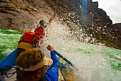 Whitewater rafting, Rapids on the Colorado River in Grand Canyon, Grand Canyon National Park, Arizona USA