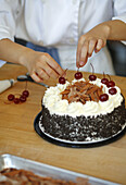 Making black forest cake