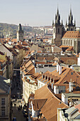 Vista aerea de la Ciudad Vieja de Praga; Republica Checa