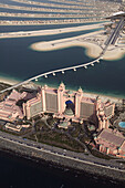 Hotel Atlantis at The Palm from the Air, Dubai, United Arabian Emirates