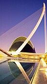 Bridge Asud del Or and Agora, City of Arts and Sciences, Santiago Calatrava Valencia Comunidad Valenciana Spain
