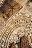 Front door of San Vcente´s Basilica, in romanesque style of XII Century  Avila city  World Heritage City  Castilla y León, Spain