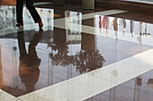 Floor of entrance hall of Messeturm, Frankfurt am Main, Hesse, Germany