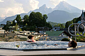 Whirlpool with Watzmann, Hotel Edelweiss, Berchtesgaden, Berchtesgadener Land, Upper Bavaria, Bavaria, Germany