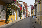 Old Town street, Cartagena, Bolivar, Colombia