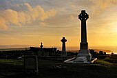 Great Britain, Scotland, Isle of Skye, Trotternish peninsula, Kilmuir, Cemetery and monument dedicated to Flora Mac Donald
