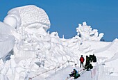 A snow sculpture at the Snow and Ice Sculpture Festival at Sun Island Park, Harbin, Heilongjiang China 2009