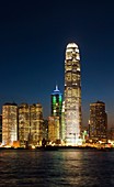 The landmark IFC tower overlooks Victoria Harbour Hong Kong