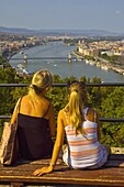 People on top of Gellert Hill in central Budapest Hungary EU