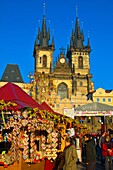 Easter Market at old town square in Prague Czech Republic