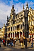 Tourists at Grote Markt square in Brussels Belgium Europe