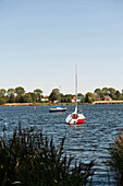 Boats in Bay of Mecklenburg, Poel island, Mecklenburg-Vorpommern, Germany