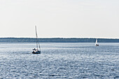 Boats in Bay of Wismar, Baltic sea spa Rerik, Mecklenburg-Vorpommern, Germany