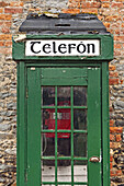 Green telephone box, Shannon, County Clare, Ireland