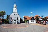 Traditional Buildings and market place, De Koog, Texel Island, Holland