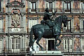 Madrid  Spain  Equestrian statue of King Philip III on Plaza Mayor