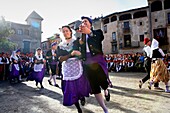 Pine festival, Centelles, Barcelona province, Catalonia, Spain