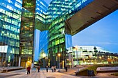 Barcelona: Mare Nostrum tower, head office of Gas Natural Spanish gas company, by Enric Miralles and Benedetta Tagliabue  In Doctor Aiguader street