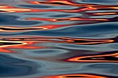 Surreal patterns form in calm waters at sunset in the Gulf of California Sea of Cortez, Baja California Norte, Mexico