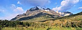 Torres del Paine from Las Torres, Patagonia, Chile  America, South America, Chile, Patagonia, February 2003