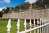 Historic buildings at New Lanark UNESCO World Heritage site in Scotland United Kingdom
