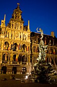 Stadhuis - Town Hall with Brado Fountain, Antwerp, Belgium, Europe
