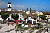 The central square in the city of Ribeira Grande  Sao Miguel island, Azores