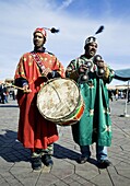 Morocco Marrakesh Place Djemma el-Fna Berber musicians